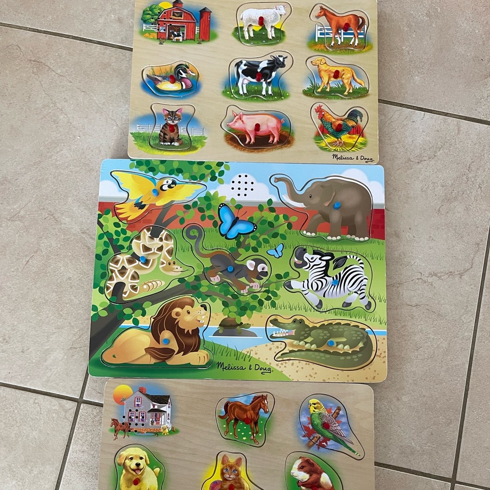 3 kids puzzles with sound